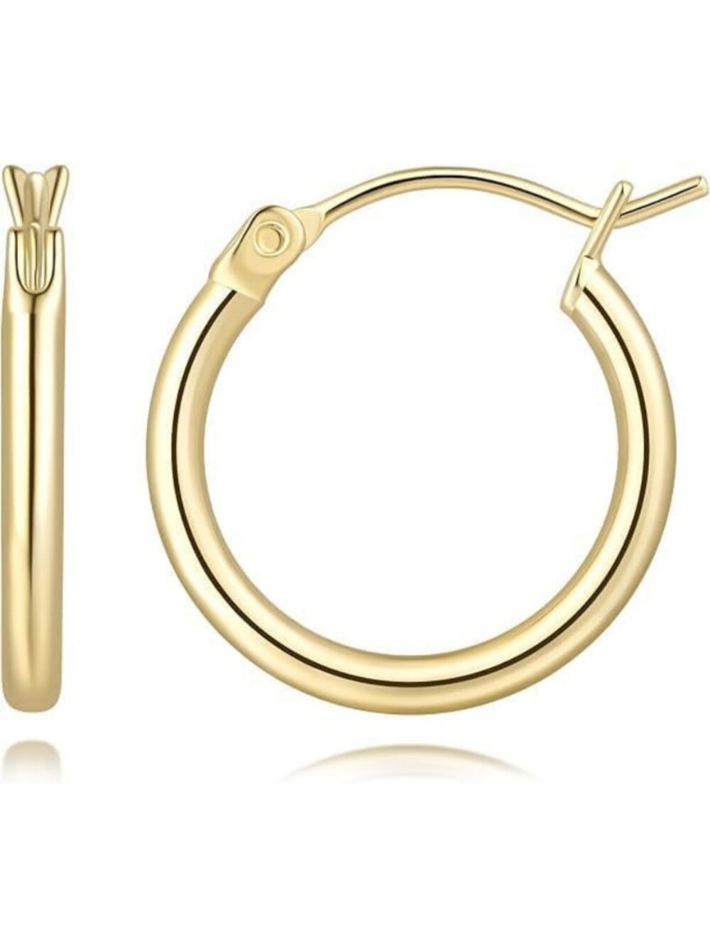 14K Gold Small Huggie Hoop Earrings for Women | Elegant Gold Jewelry Accessory
